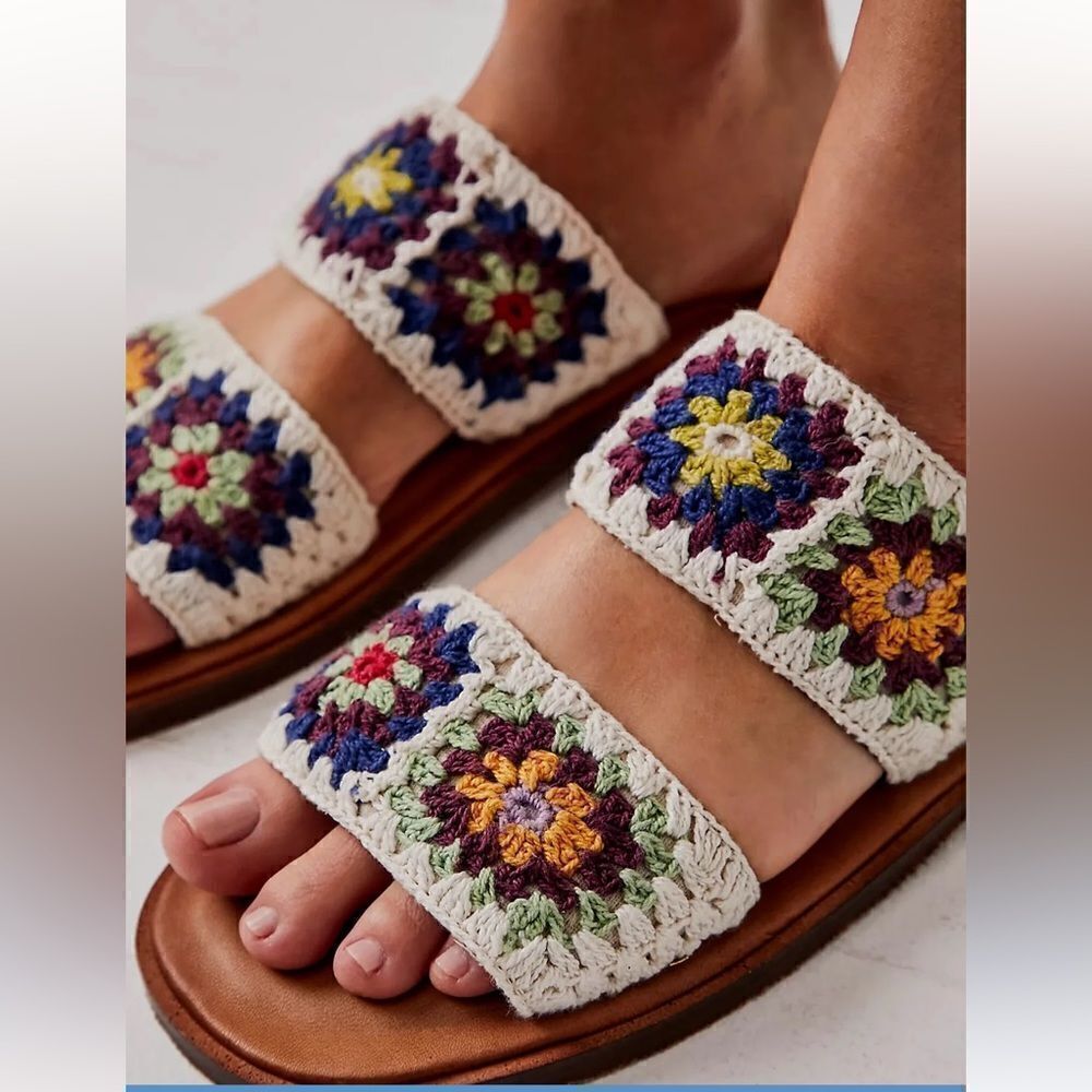 NWT Free People crochet sandals 37.5 - Picture 2 of 12